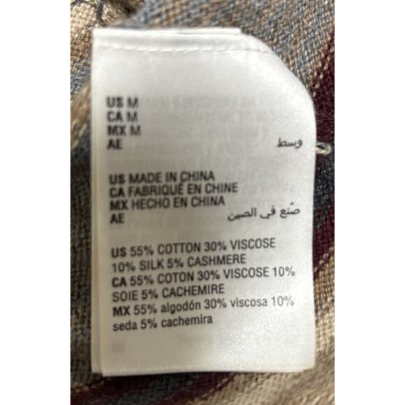 Tasso Elba Men's Sweater Size M Cotton Viscose Cashmere Silk Fair Aisle Nordic - Picture 9 of 12